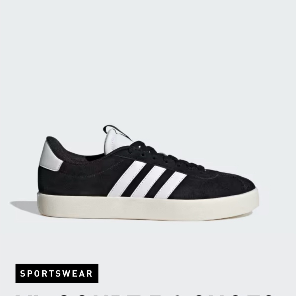 Adidas Classic Black and White VL Court 3.0 Shoes